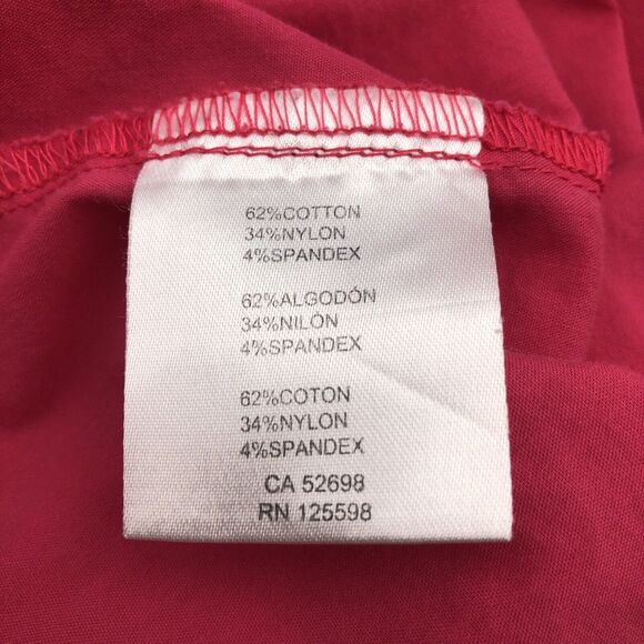 Ellen Tracy Button Up Collared Long Sleeve Shirt Berry Red Size 8 Western - Picture 7 of 9